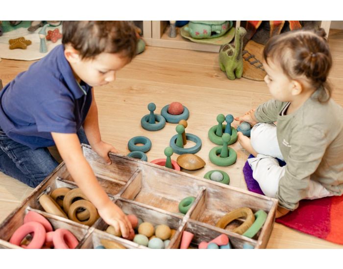 PAPOOSE TOYS Balles 3,5 cm en Laine Feutr�e Earth - Set de 28 - D�s 3 ans (2)