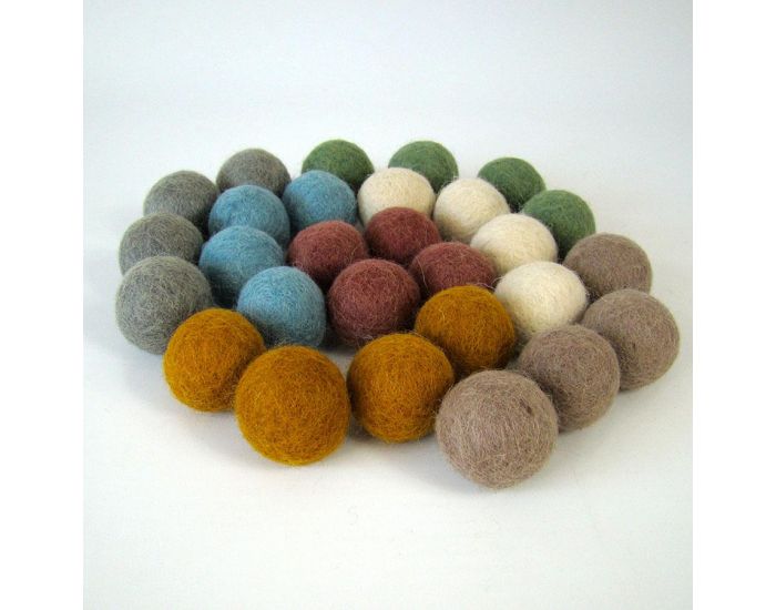 PAPOOSE TOYS Balles 3,5 cm en Laine Feutr�e Earth - Set de 28 - D�s 3 ans (3)