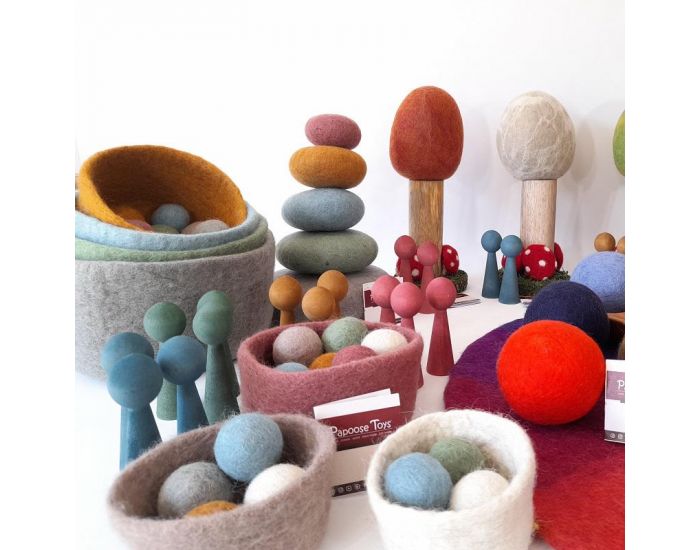 PAPOOSE TOYS Balles 3,5 cm en Laine Feutr�e Earth - Set de 28 - D�s 3 ans (6)