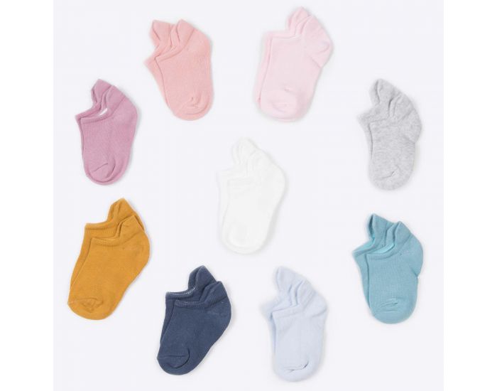 SEVIRA KIDS Chaussettes Enfant Coton Biologique - Vieux Rose (3)