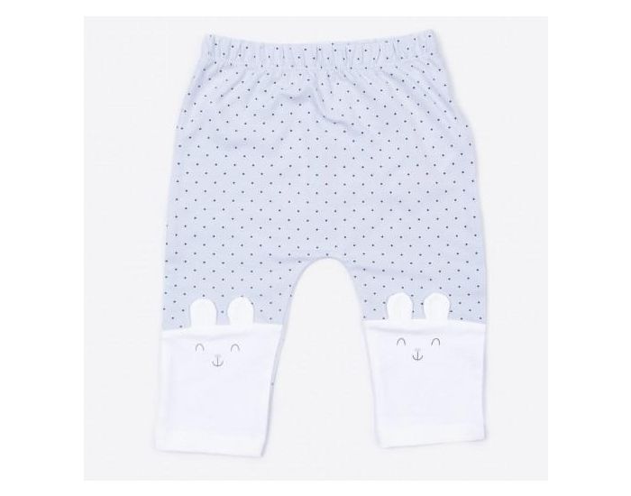 SEVIRA KIDS Pyjama B�b� 2 Pi�ces Coton Bio - Lapin Bleu (3)