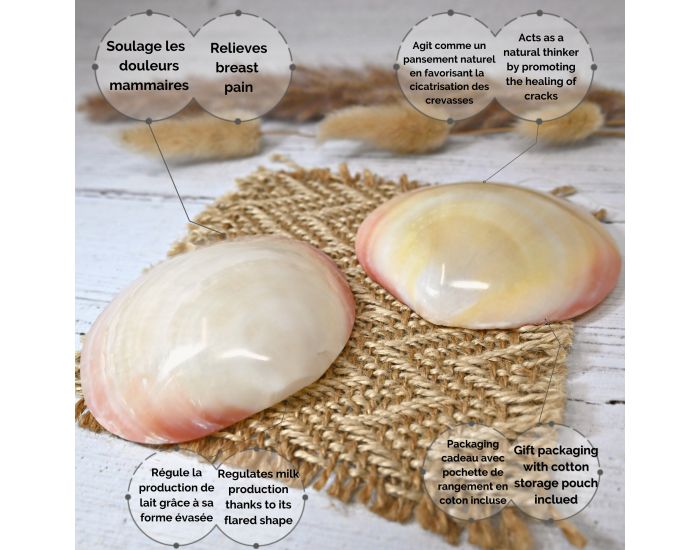 IRREVERSIBLE Coquillages D'Allaitement Mammaire - Lot de 2 (7)