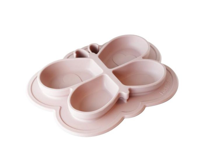 KUSHIES Assiette en Silicone Papillon Rose  (2)