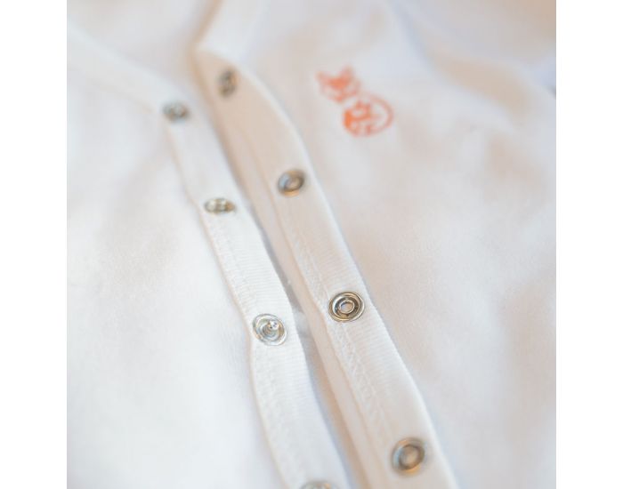 FRENCH POUPON Pyjama Velours En Coton Bio - Blanc (4)