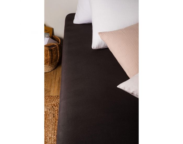 KADOLIS Drap Housse Coton Bio - Enfant Kaki (107)