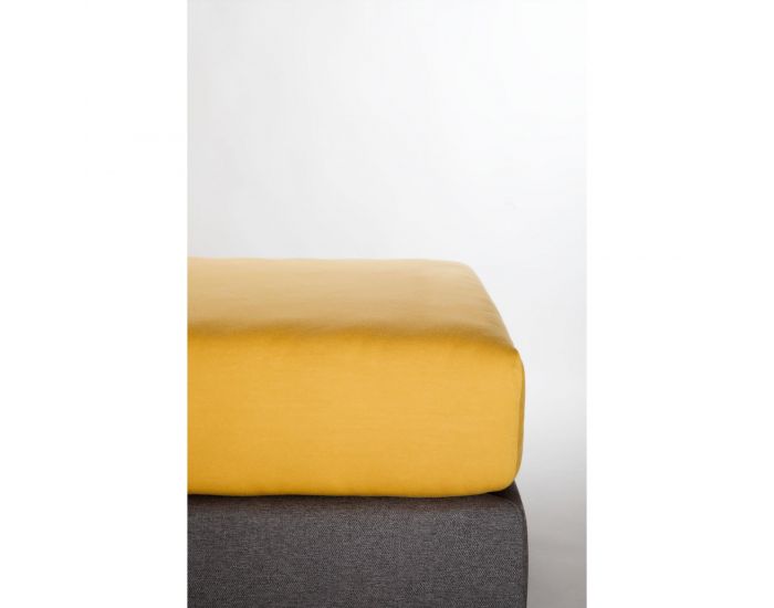 KADOLIS Drap Housse Coton Bio - Enfant Kaki (114)