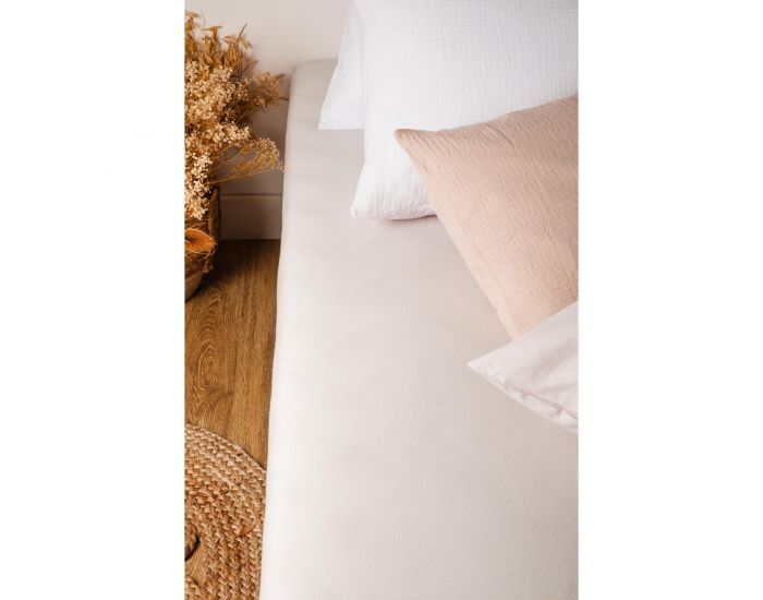 KADOLIS Drap Housse Coton Bio - Enfant Kaki (116)