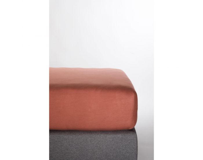 KADOLIS Drap Housse Coton Bio - Enfant Kaki (123)