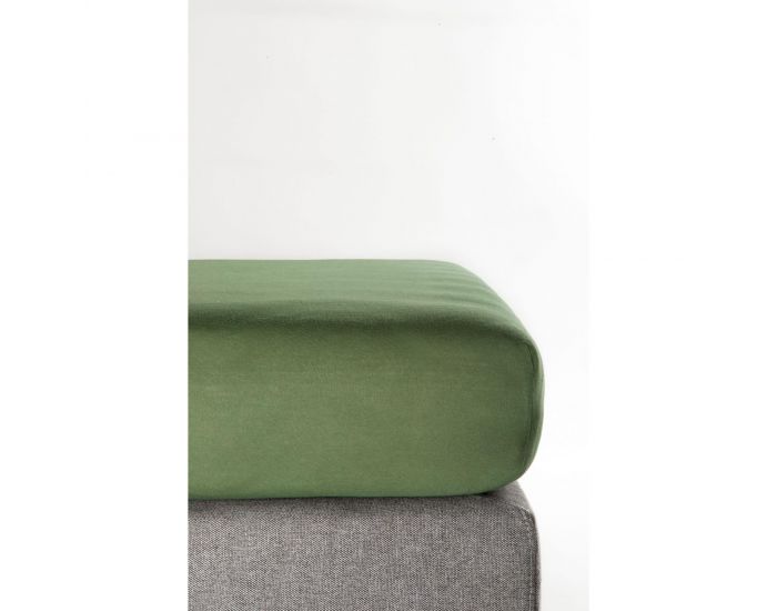 KADOLIS Drap Housse Coton Bio - Enfant Kaki (4)