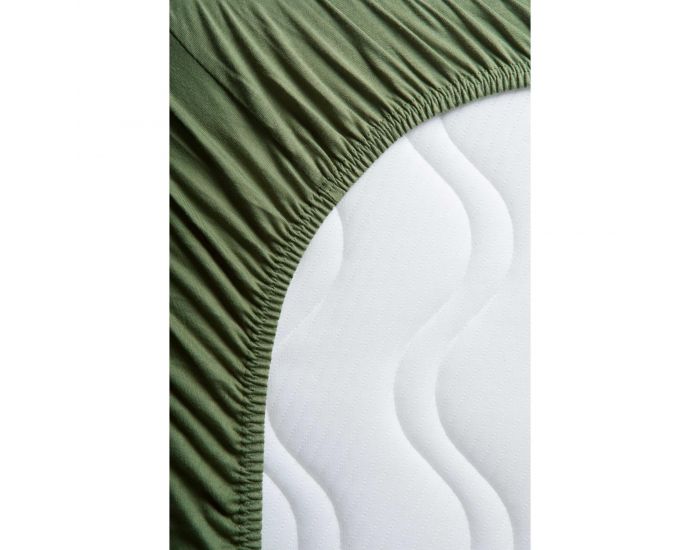 KADOLIS Drap Housse Coton Bio - Enfant Kaki (6)