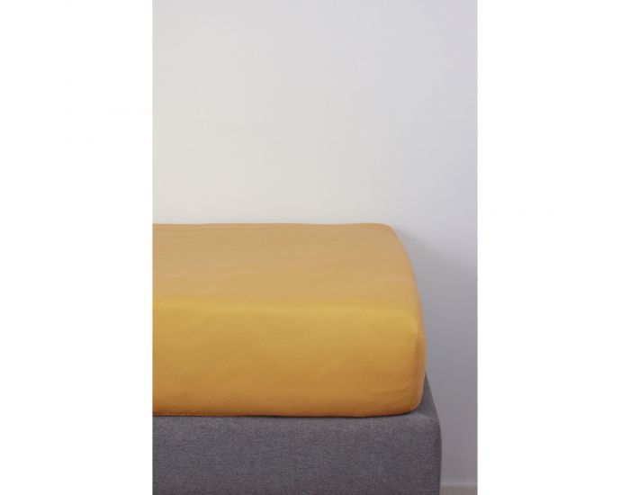 KADOLIS Drap Housse Coton Bio - Enfant Kaki (66)