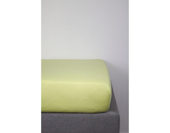 KADOLIS Drap Housse Coton Bio - Enfant Kaki (74)