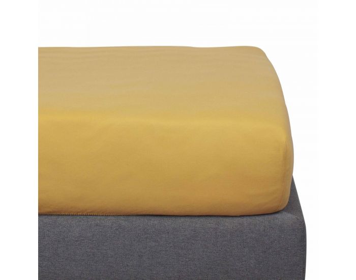 KADOLIS Drap Housse Coton Bio - Enfant Kaki (89)