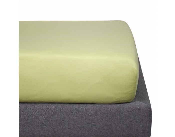 KADOLIS Drap Housse Coton Bio - Enfant Kaki (90)