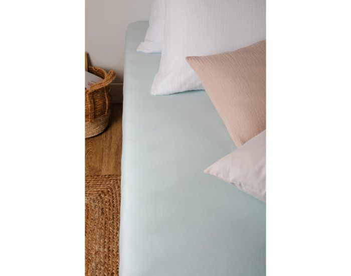 KADOLIS Drap Housse Coton Bio - Enfant Kaki (92)