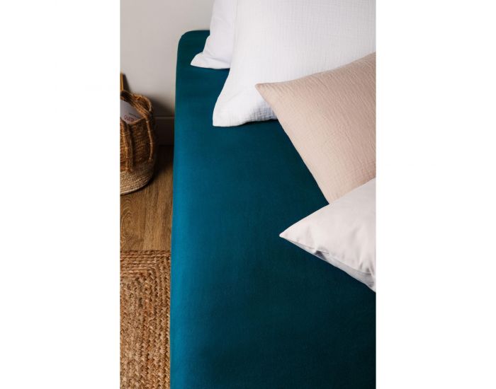 KADOLIS Drap Housse Coton Bio - Enfant Kaki (95)