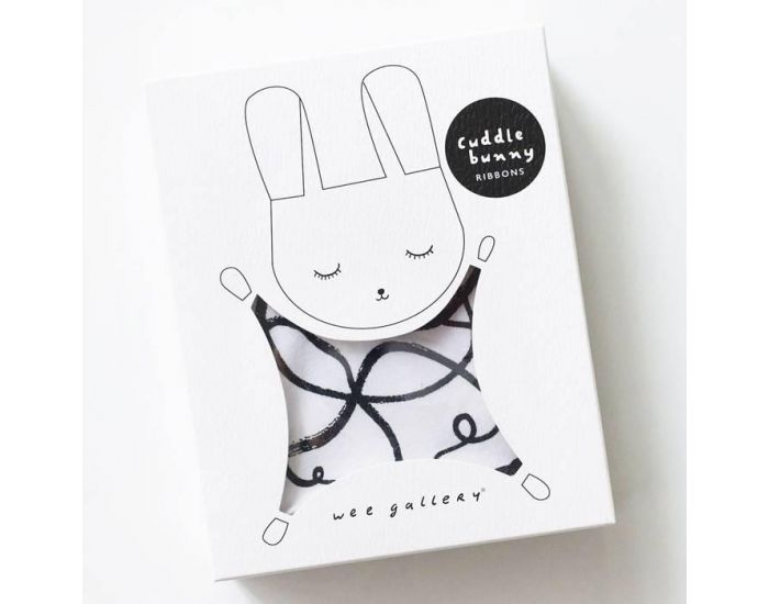 WEE GALLERY Doudou Lapin Rubans (2)