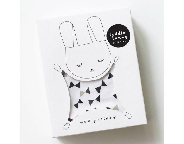 WEE GALLERY Doudou Lapin Noeuds Papillons  (2)