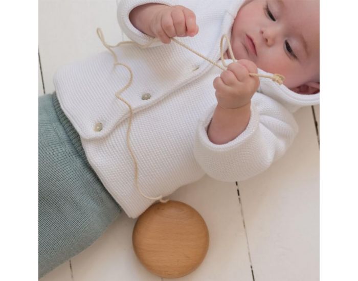 LA MANUFACTURE DE LAYETTE Paletot En Coton Bio - Blanc (4)