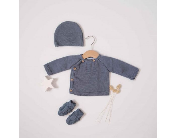 LA MANUFACTURE DE LAYETTE Ensemble 3 Pices En Coton Bio - Blanc (1)