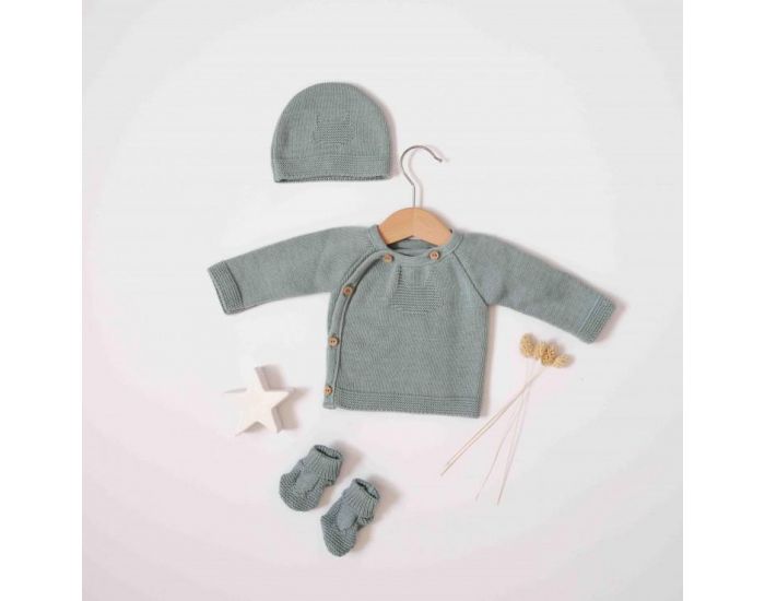 LA MANUFACTURE DE LAYETTE Ensemble 3 Pices En Coton Bio - Blanc (2)