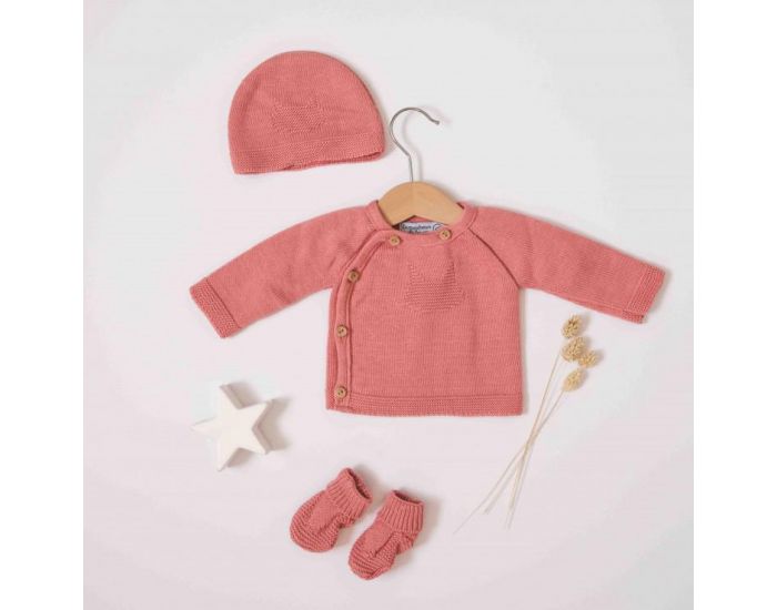 LA MANUFACTURE DE LAYETTE Ensemble 3 Pices En Coton Bio - Blanc (4)