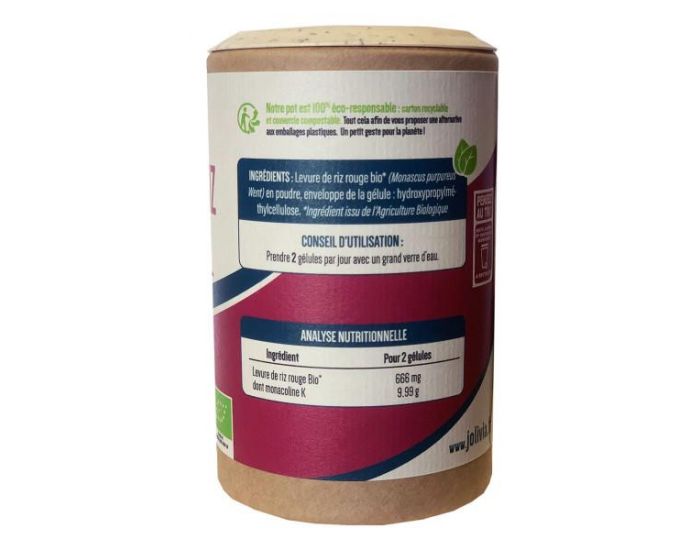 JOLIVIA Levure de Riz Rouge Bio - 200 glules vgtales de 333 mg (2)