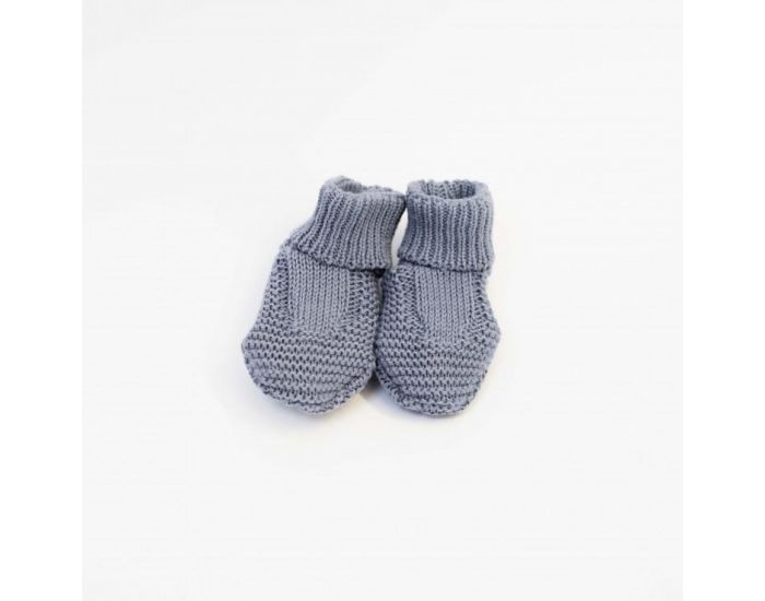 LA MANUFACTURE DE LAYETTE Chaussons Naissance Coton Bio - Collection Petits Chats (1)