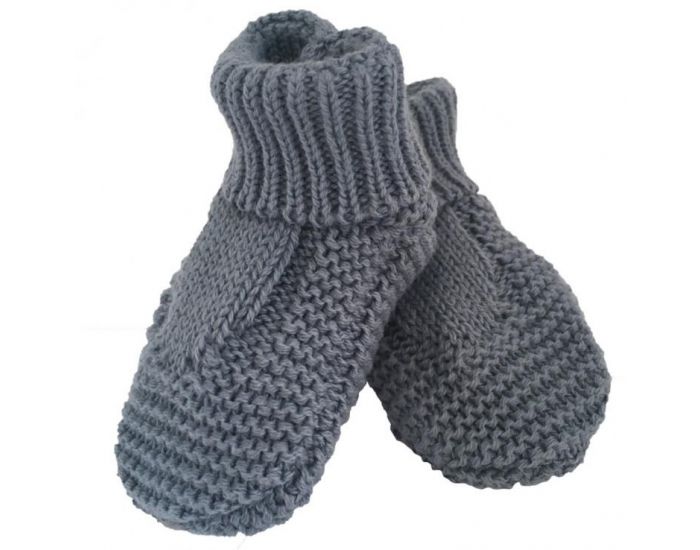 LA MANUFACTURE DE LAYETTE Chaussons Naissance Coton Bio - Collection Petits Chats (3)