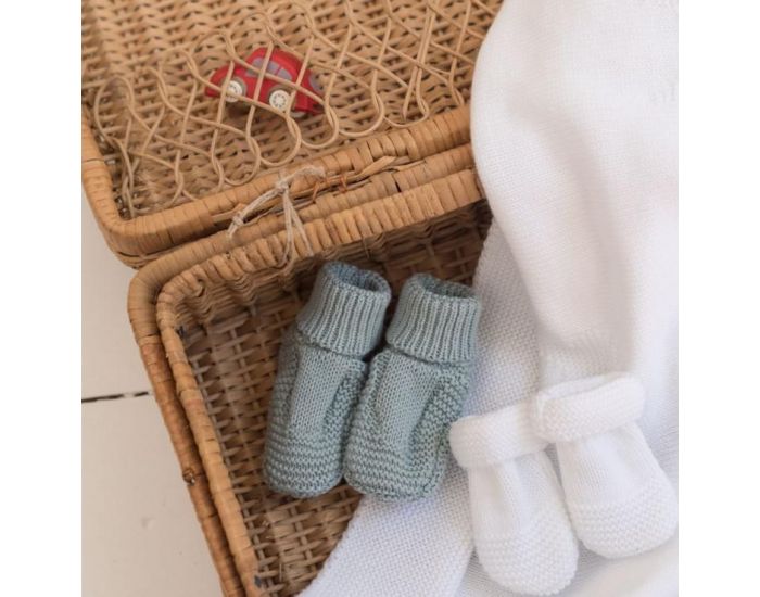 LA MANUFACTURE DE LAYETTE Chaussons Naissance Coton Bio - Collection Petits Chats (8)