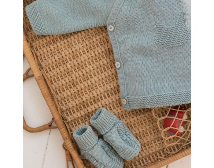 LA MANUFACTURE DE LAYETTE Chaussons Naissance Coton Bio - Collection Petits Chats (9)