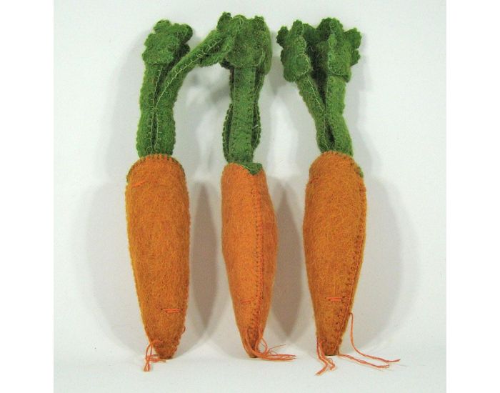 PAPOOSE TOYS Lgumes en laine feutre - 3 carottes - Ds 3 ans (12)