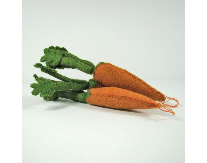 PAPOOSE TOYS Lgumes en laine feutre - 3 carottes - Ds 3 ans (9)