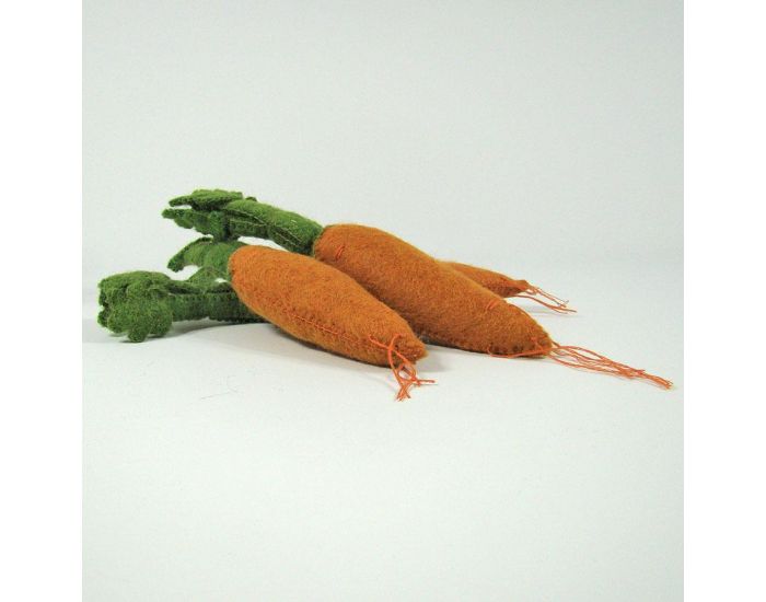 PAPOOSE TOYS Lgumes en laine feutre - 3 carottes - Ds 3 ans (10)