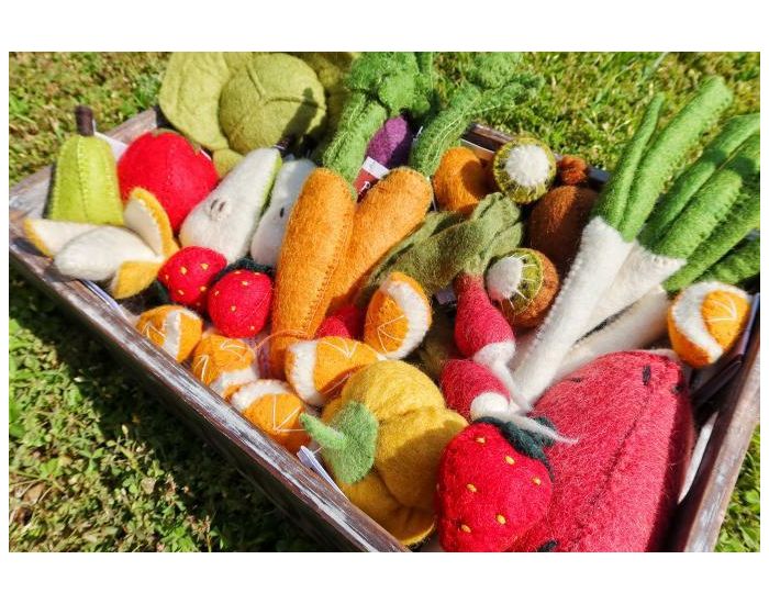 PAPOOSE TOYS L�gumes en laine feutr�e - 3 carottes - D�s 3 ans (11)
