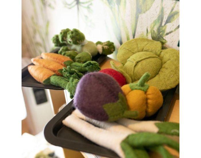 PAPOOSE TOYS L�gumes en laine feutr�e - 3 carottes - D�s 3 ans (5)
