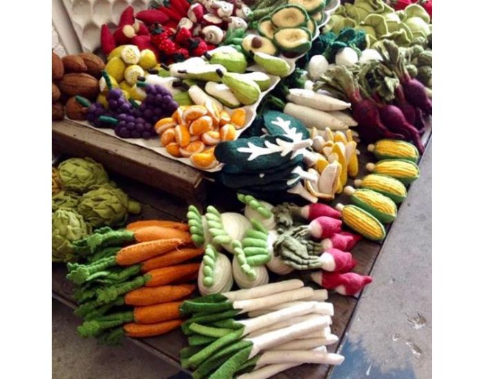 PAPOOSE TOYS L�gumes en laine feutr�e - 3 carottes - D�s 3 ans (8)