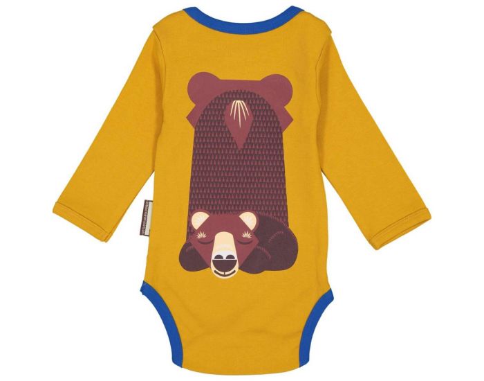 COQ EN P�TE Set Body et Bavoir en Coton Bio - Ours Brun (4)