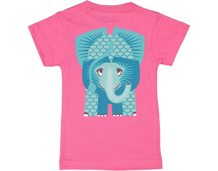 COQ EN PATE T-shirt en Coton Bio - Elephant Rose (2)