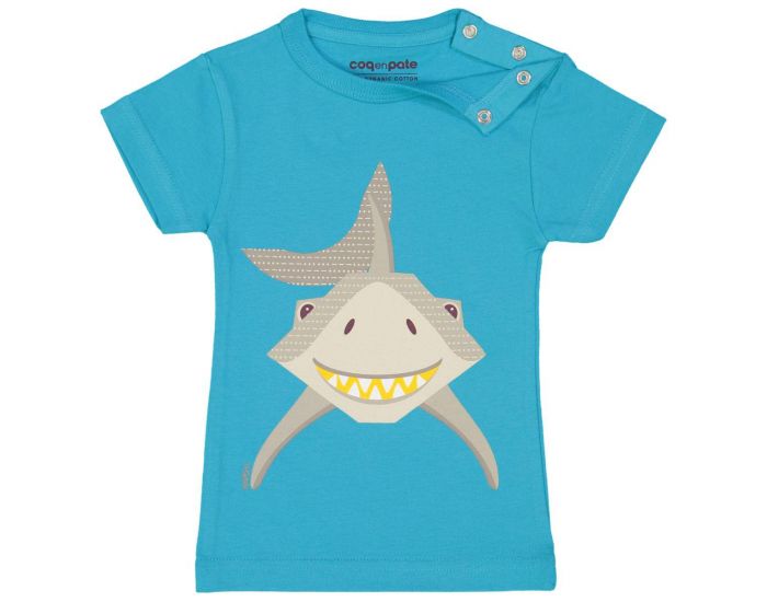 COQ EN PTE T-shirt en Coton Bio - Requin 1an (1)