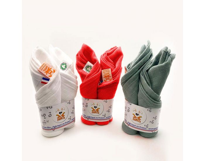 PAPATE Lot de 2 Langes en Coton Bio - Electric Summer - 50 x 50 cm (3)