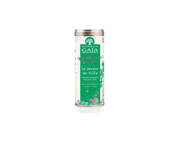 LES JARDINS DE GAIA Le Joueur de Flte - Th Vert Aromatis (Bergamote Vanille) Bio - 100 g (4)