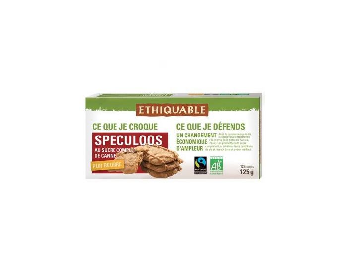 ETHIQUABLE Speculoos au Sucre Complet de Canne Bio & Equitable - 125g (2)