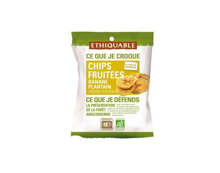 ETHIQUABLE Chips Fruites Banane Plantain Bio & Equitable - 85 g (2)