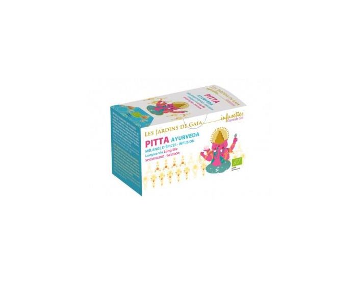 LES JARDINS DE GAIA Pitta  Ayurv�da - M�lange d'�pices Infusion bio - 20 sachets (2)