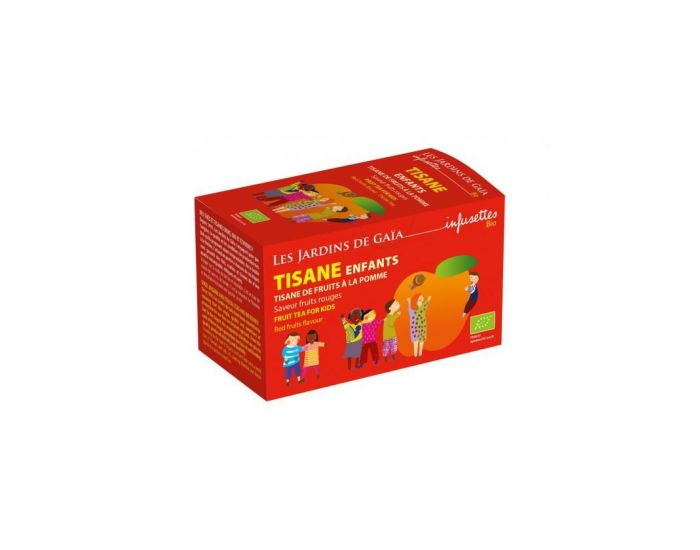 LES JARDINS DE GAIA Tisane Enfants - Tisane de fruits - Pomme saveur Fruits Rouges bio - 50 g (1)