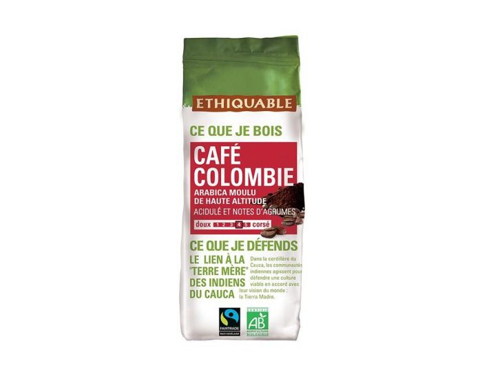 ETHIQUABLE Caf Colombie Moulu Bio & Equitable - 250 g (1)