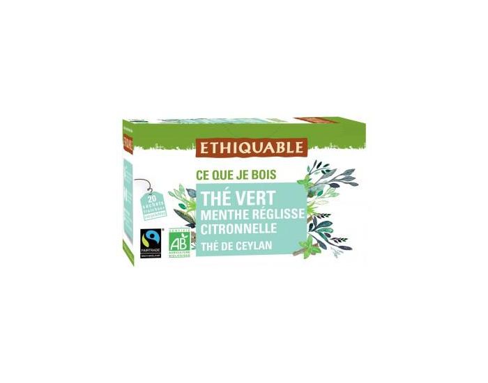 ETHIQUABLE Th Vert Menthe Rglisse Citronnelle - 20 Sachets (2)
