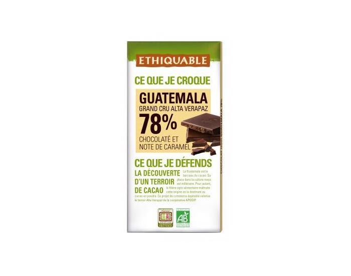 ETHIQUABLE Chocolat Noir 78% Guatmala Bio & Equitable - 100 g (2)