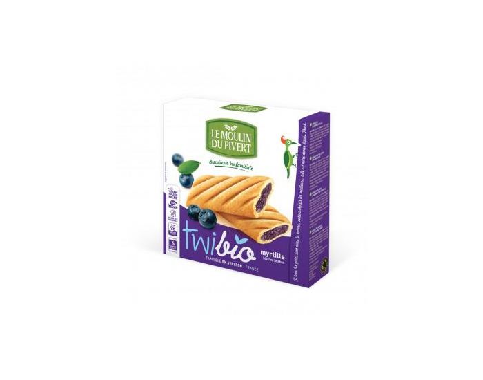 MOULIN DU PIVERT Biscuits Twibio Fourr�s � la Myrtille Bio & Vegan - 150 g (3)